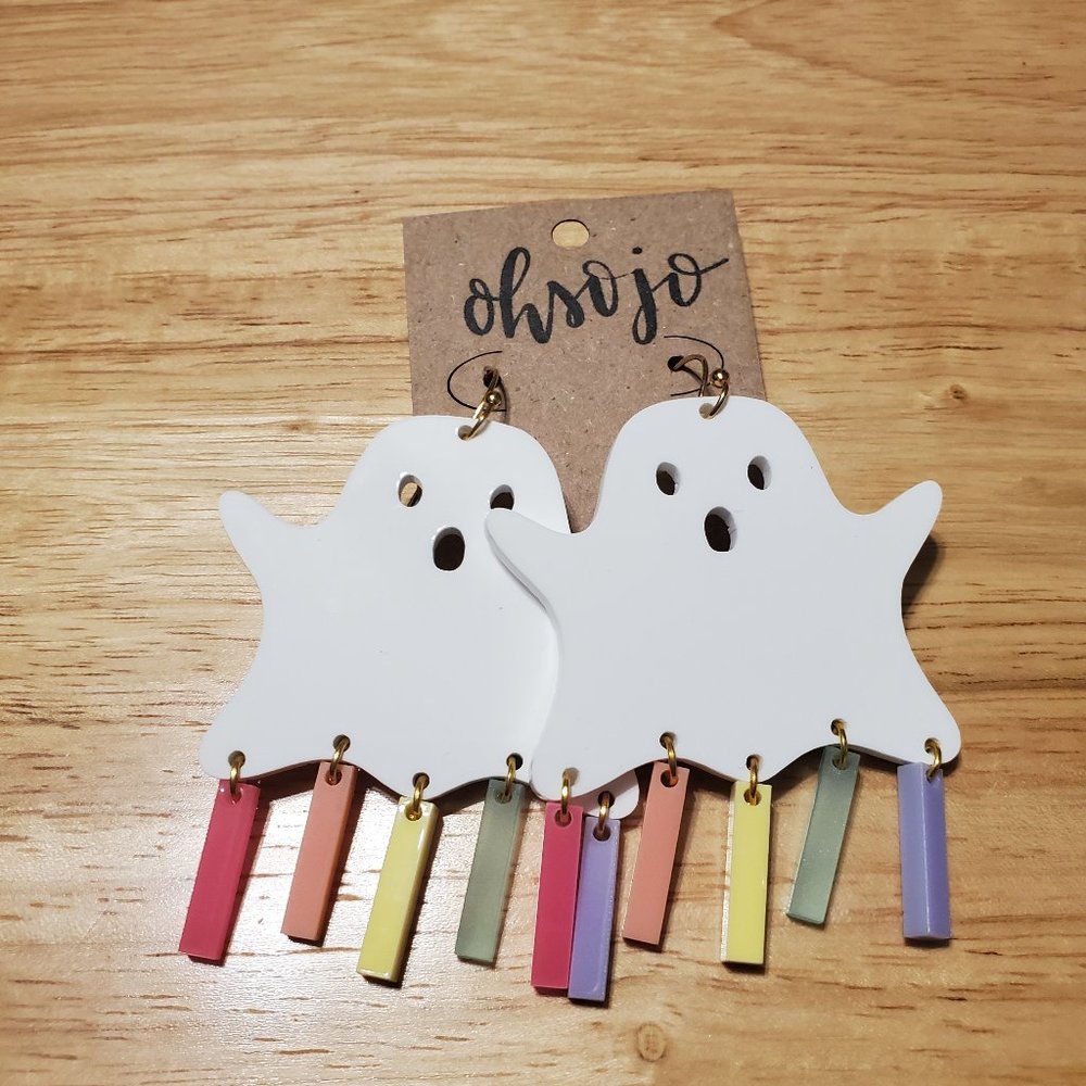Ghost Over the Rainbow earrings